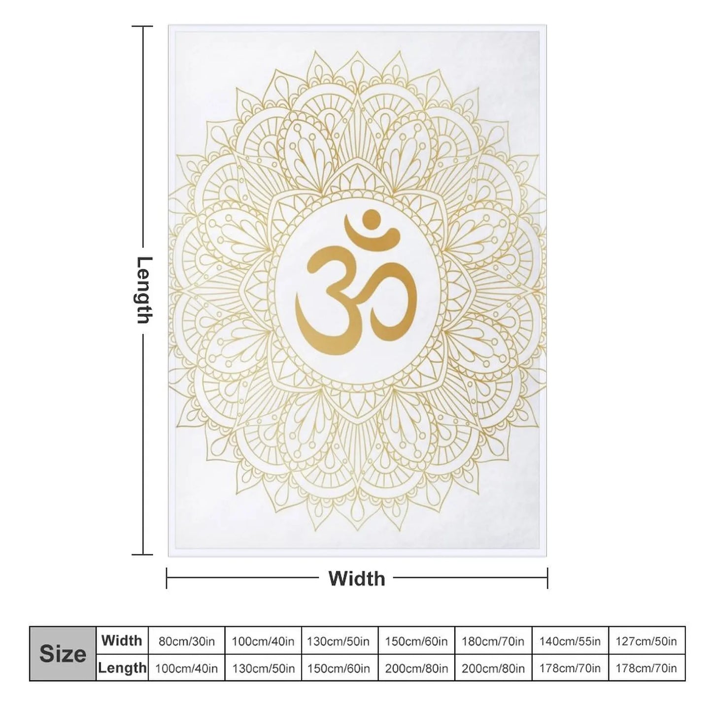 Goldene Mandala-Decke mit Reiki Om-Symbol