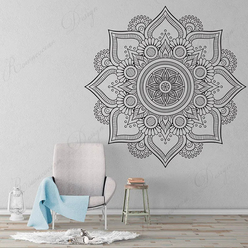 Creative Design Mandala Wall Sticker Vinyl Art Home Decor Living Room Bedroom Headboard Decoration Decals Removable Mural 4089