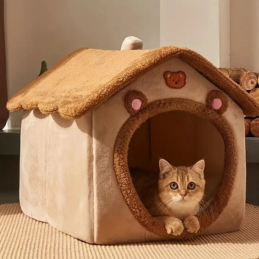 Cozy folding pet house: The perfect shelter for your furry friend