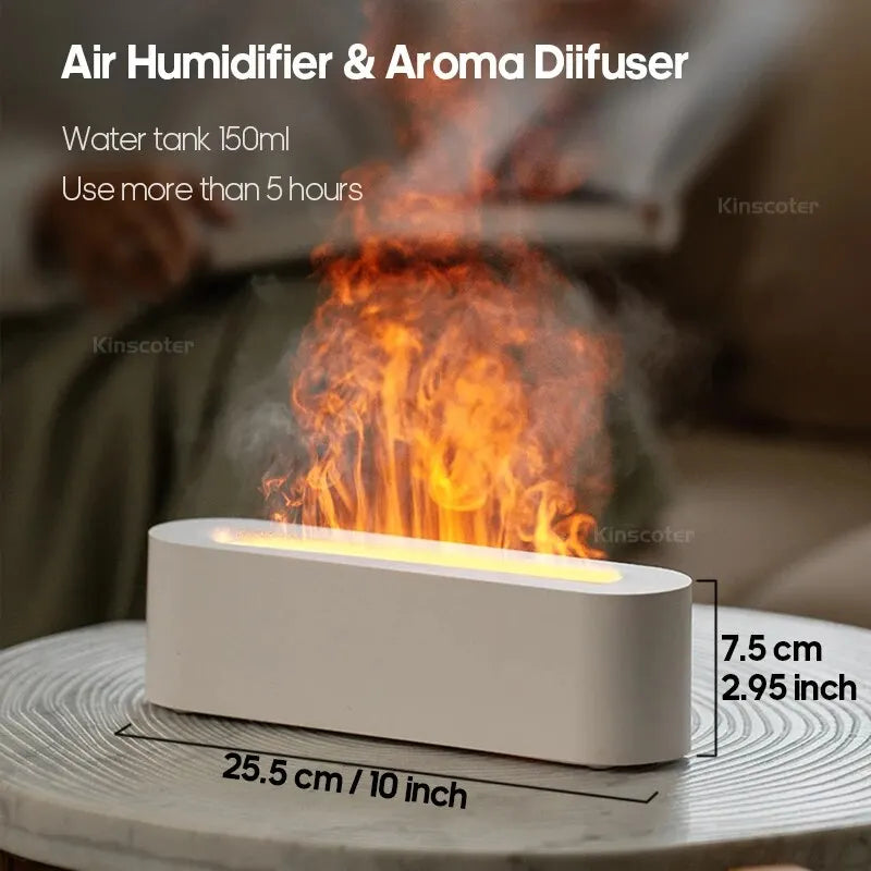 AuraGlow 7-Color Flame Humidifier