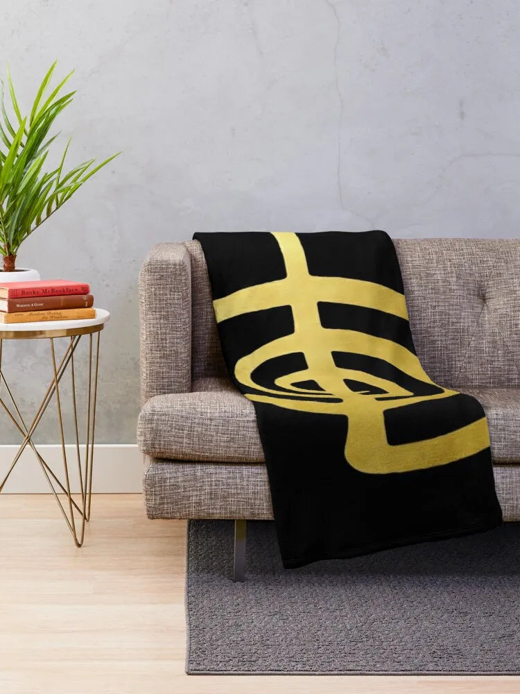 Reiki healing CHO KU REI The Power Symbol gold spiritual element Throw Blanket dorm room essentials velor blankets velour