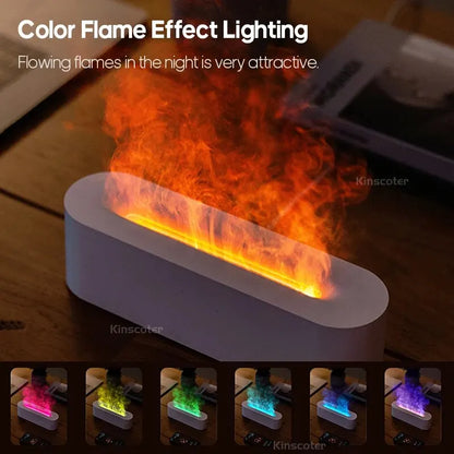 AuraGlow 7-Color Flame Humidifier